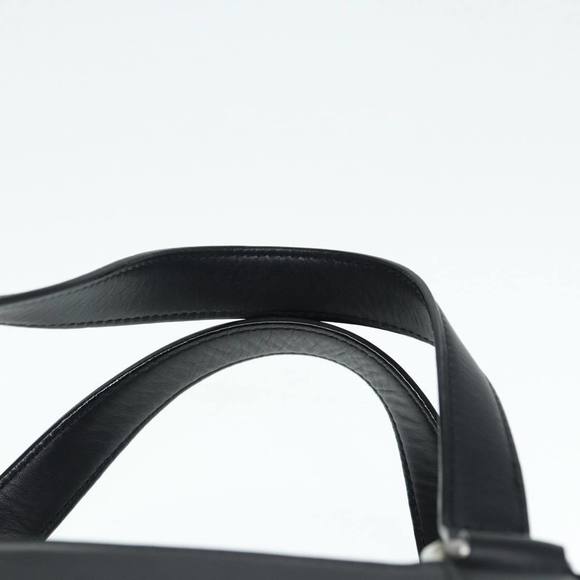 BURBERRY Hand Bag Leather Black Silver Auth bs17557 - Picture 8 of 16